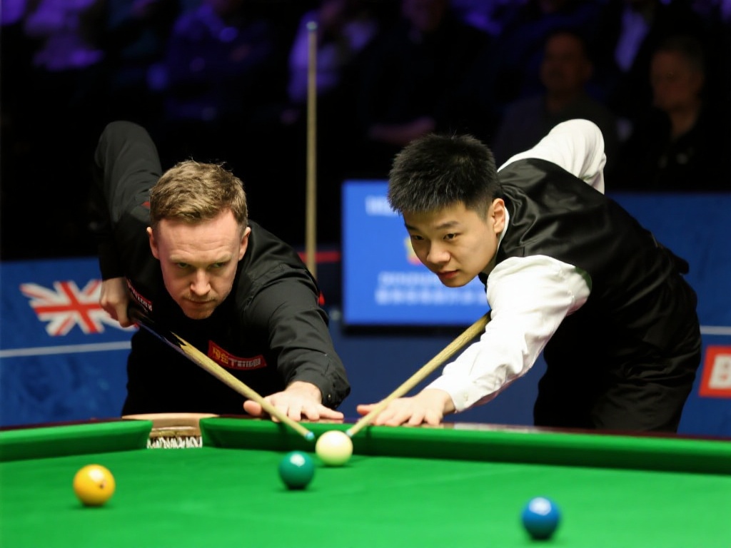 斯诺克世锦赛1／4决赛：韦克林大战赵心童激烈对决